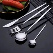 24pcs Stainless Steel Portuguese Flatware Set Table Knives Fork Spoon Gift