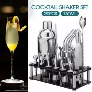 Cocktail Shaker Set Maker Mixer Martini Spirits Bar Strainer Bartender Stand Kit