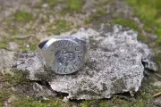 17th Century Replica Sterling Silver Memento Mori Ring