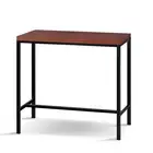 Retro Vintage Bar Table High Kitchen Cafe Solid Pine Wood Top Metal T-Shaped Leg