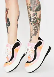 [dELiA*s by Dolls Kill] Wipe Out Tie Dye Sneakers