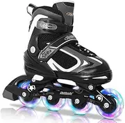 [Nattork] Adjustable Inline Skates for Kids Boys Girls with Light up Wheels Blade Roller Skating for Beginners