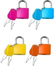 VIPERMARK 4 Pcs Suitcase Locks with Keys, Small Padlocks Luggage Locks Padlocks with Outdoor Travel Luggage Suitcase Baggage School Gym Lockers Laptop Bag
