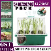 20 Set 12 Hole Plant Seeds Grow Box Propagation Nursery Seedling Starter Tray AU