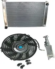 Aluminum Radiator + FAN Compatible For Fairlady 300zx Z32 Twin Turbo 1990 1991 1992 1993 1994 1995 1996 90 91 92 93 94 95 96 MT