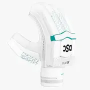 DSC Xlite 55 Cricket Batting Gloves | White | Size: Junior RH | Material: Premium PU | Ideal for Intermediate Player | Light Weight Series |Pre Curved Construction | Fibre Reinforced Protection