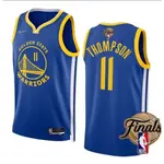 熱賣球衣 2022 NBA 金州勇士隊 11 號湯普森藍決賽版籃球球衣