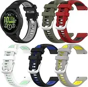 Replacement Sport Strap Compatible with Garmin Forerunner 265S/ 255S/ 255S Music/ Venu 2S/Venu 3S Watch Bands for Women&Men 18MM Breathable Silicone Wristbands Adjustable Quick Release Band