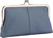 [Generic] Kiss Lock Change Purse, Kiss-Lock Change Purse Wallets, PU Large Capacity Exquisite Elegant Women Wallet Clutch Purse for Girls