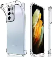 Samsung S20/S22+Plus Note 20 Note10 Note8 S9 Flexible Silicone Clear Case Cover