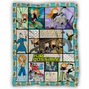 Kim Possible Blanket, Kim Possible Cartoon TV Series Fleece Sherpa Blanket