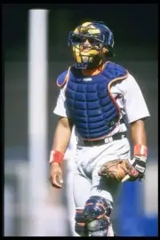 Catcher Raul Casanova Detroit Tigers stands behind the plate the A- Old Photo