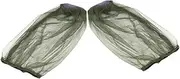 Totority Outdoor Neck Net Hat Set 2pcs Breathable Mesh Hat Face Protective Net Insect-Proof for Hiking Fishing Green