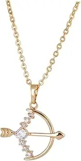 [SOESFOUFU] Elegant Bow and Arrow Zircon Necklace for Women Micro Inclosed Pendant