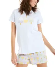 PETER ALEXANDER SUMMER POPSICLE ICE CREAM PJ SET TOP & SHORTS WOMENS L RRP$89.90
