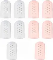 Toe Separators, Elastic Silicone Toe Protectors, Large Toe Protectors for Blisters Calluses Toenail Loss Relief Friction Pain (20 Pieces, White/Skin)