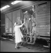 Transport of Austrian war prisoners through Switzerland 1946 Old Photo 1
