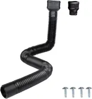 7Ft Gutter Downspout Extension, Flexible Drainage Pipe for 2"×3" & 3"×4" Downspo
