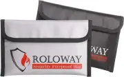Roloway Small Fireproof Bag 5 X 8 Inches, Non-Itchy Fireproof Money Bag, Wallet
