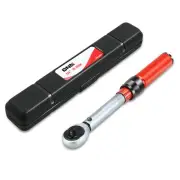 1/4" Mechanic 20-200FT.-LB Adjustable Click Torque Wrench w/ Storage Box Red