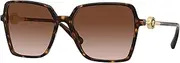 [Versace] Woman Sunglasses Transparent Pink Frame, Violet Gradient Brown Lenses, 58MM