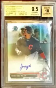 2017 Bowman Chrome Francisco Mejia Refractor Auto 410/499 RC BGS 9.5/10 TB Gem+