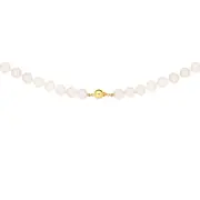 9ct Gold 45cm Cultured Fresh Water Pearl Necklace With Ball Clasp in White