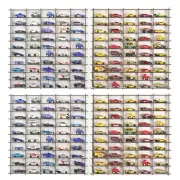 1:64 Toy Car Wall Shelf, Hotwheels Matchbox Compatible Display Case for 200 Cars