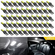 50X T10 AUXITO 2835SMD 168 194 6000K LED White Plate License Light Bulb No Error (for: Renault)