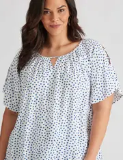 Autograph Cold Shoulder Top