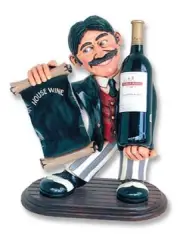Wine Waiter Statue Menu Board Restaurants Cafe Wine Bar Home Decor Art