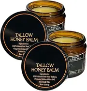 Marromi Beef Tallow, 60ml Marromi Beef Tallow for Skin, Tallow and Honey Balm for Face, Lip and Body (2pcs)