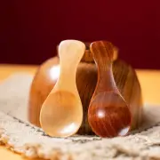 Short Handle Small Wooden Spoons Tea Honey Coffee Kitchen Spice Condiment SpooPW