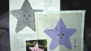 TWINKLES The Star Hand Painted Needlepoint Canvas w/ Instructions ~ LAVENDER