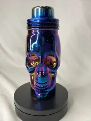 Martini Shaker Skull Rainbow Holographic Mixer Drink Glass Bar Essential