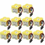 10X BR-2/3AGCT4A 6V PLC Battery For FANUC A98L-0031-0025 CNC Mahine w/Black Plug