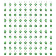 1-100 Number Tags 100Pcs Round ID Metal Numbered Key Tag Aluminum Marking Green