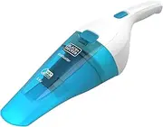 [BLACK+DECKER] 2-in-1 Dustbuster Wet/Dry Cordless Handheld Vacuum Cleaner (Battery Vacuum Cleaner with 3.6 V, Rubber Lip for Wet Cleaning, Attachable, Transparent Dirt Trapper Container) WDC115WA,