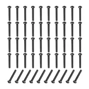 50 Pcs M3-0.5x27mm Button Head Socket Cap Bolts Screws 10.9 Grade Alloy Steel