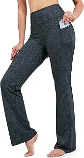[G Gradual] 28"/30"/32"/34" Inseam Women's Bootcut Yoga Pants Long Bootleg High-Waisted Flare Pants with Pockets