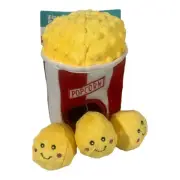 ZippyPaws Burrow Popcorn Bucket Squeaker Plush Dog Puppy Toy