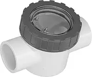 PVC Check Valve Swimming Pool Transparent Non Return Replacement Accessories Drain Inline One Way Plastic (V40-1A)