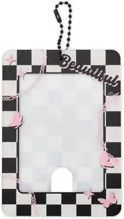 [Kefley] Photo Card Holder Key Chain Students Bus Card Photocard Protector Storage Decorative 3 Inch Y2K K-pop Keychain Gift Accessories for Women Girls
