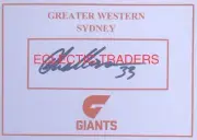 Xavier O’Halloran SIGNED Greater Western Sydney Giants GWS Card. AFL Football
