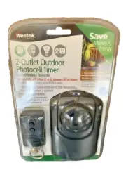NEW Westek TM21DOLB Programmable Photocell Timer W/ WIRELESS REMOTE