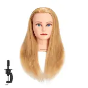 20-22" 100% Human hair Mannequin head Training Head Cosmetology Manikin Head ...