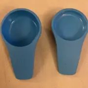 Tupperware Mini Magnet Blue Measuring Spoon Set Teaspoon Tablespoon