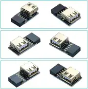 USB 2.0 A to 9 Pin Adapter Card USB 2.0 Expansion Board Motherboard Converter