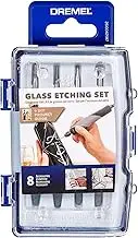 Dremel 682 Glass Etching Set, Accessory Kit with 8 Rotary Tool Accessories for Etching and Engraving in Glass
