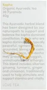 LOVE TEA Organic Ayurvedic Tea Kapha x 20 Pyramids